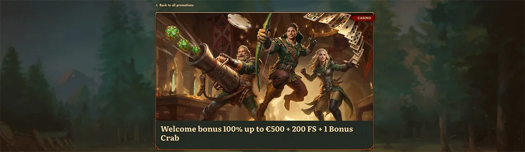 Wild Robin Casino Welkomstbonus